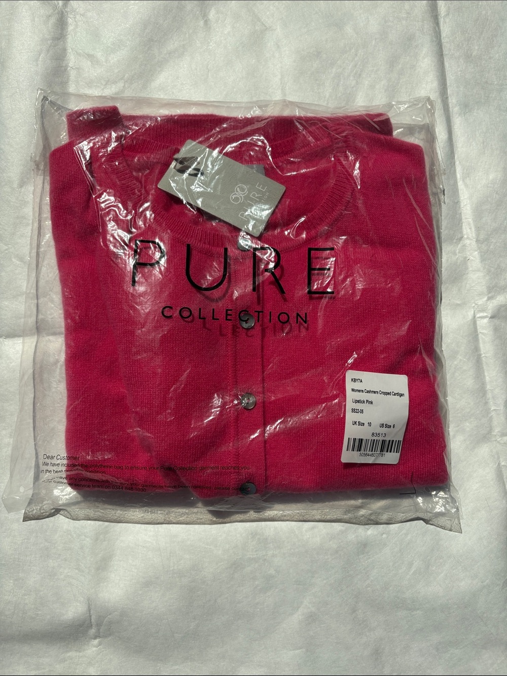Pure Collection Cashmere Women’s Cropped Cardigan US 6